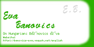 eva banovics business card